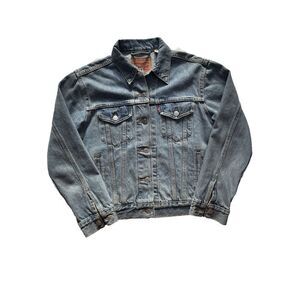 Levis Jean Jacket Womens XS Blue Denim 90s Trucker Y2K Light Wash Cotton Casual‎